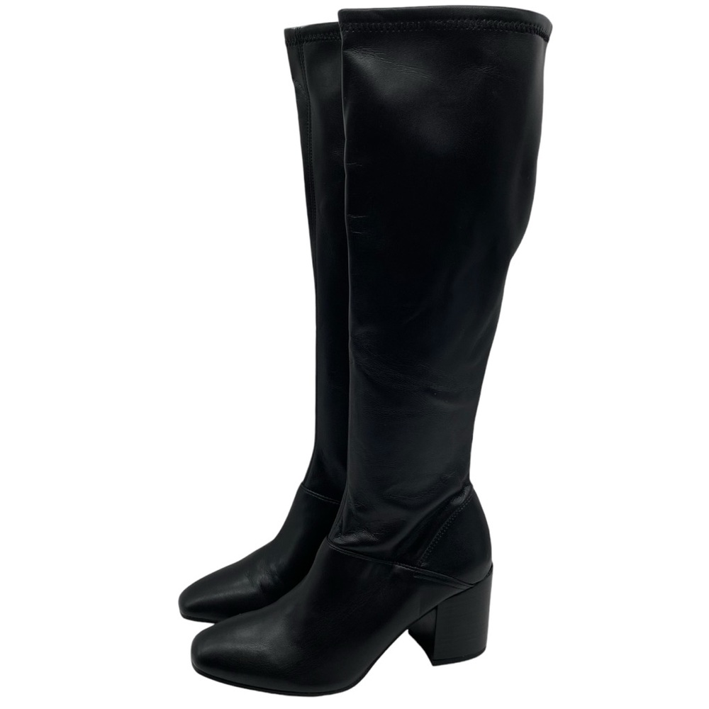 Franco Sarto Womens Shoes Tribute Boots Sz 6 Tall Black Vegan Heeled Feminine - Picture 13 of 13